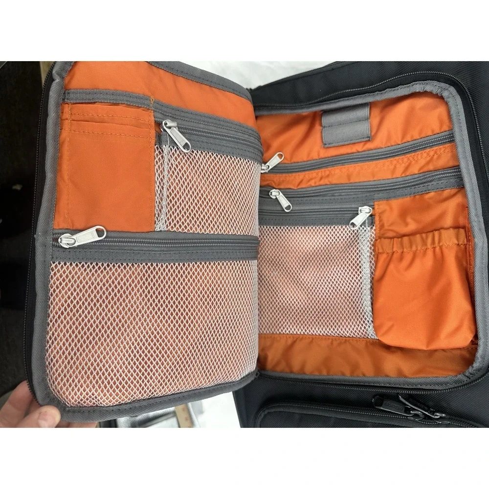 eBags TLS Professional Laptop Backpack Black Orange Travel Bag EB2146-16